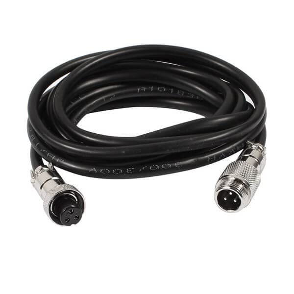 10pcs GX12-3 Pin Cable Cordset Male to Female Straight Head Aviation Plug Straight 1M