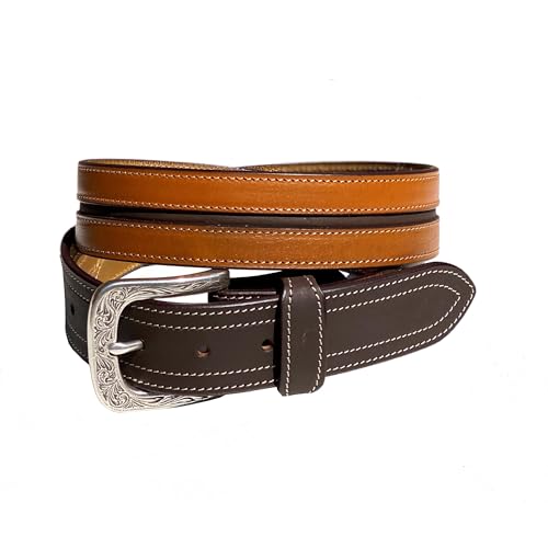 Durango Mens Erath Brown w Tan Leather Belt