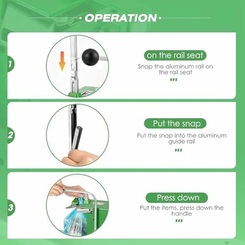 Machine de sacs manuels avec ongles en forme de U pour supermarchés - 6