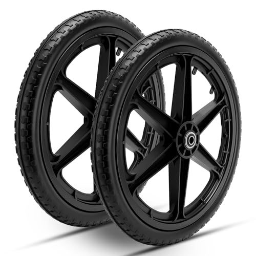 20 Flat Free Wheels Compatible with rubbermaid Wheelbarrow Tires (5/8 inch bearing)