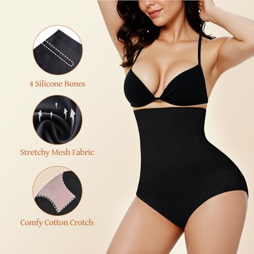 Women's Tummy Control Shapewear Panties Hi-Waist Body Shaper Underwear Slimming Briefs Compression Minimalist2