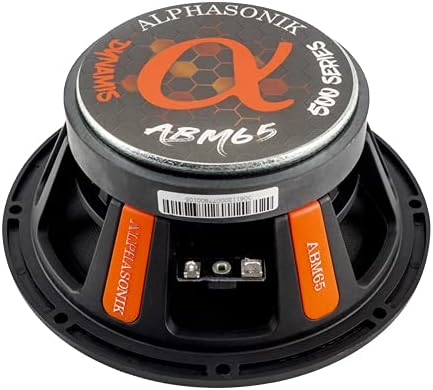 Miniatura 6 de Alphasonik ABM65 Dynamis Series 6 pulgadas de rango medio 600 vatios MAX de audio para coche Altavoces 4 OHM 1.5 pulgadas de aluminio recubierto de