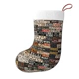 Taille : les chaussettes de Noël mesurent 28 cm de large et 45 cm de haut, avec de grandes chaussettes de Noël décoratives imprimées. La grande taille est suffisante pour répondre à tous vos besoins quotidiens et a assez d'espace pour stocker des décorations de Noël ou des bonbons