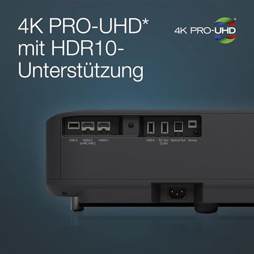 Epson EH-LS650B 4K PRO-UHD Smart-Laserprojektor, 3.600 Lumen, bis zu 120-Zoll Bilddiagonale (3,05 m)