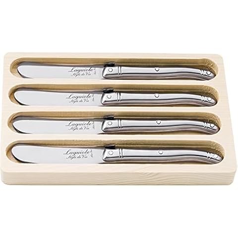 Laguiole Style de Vie Buttermesser Premium Line, 4-teilig, Edelstahl Cover