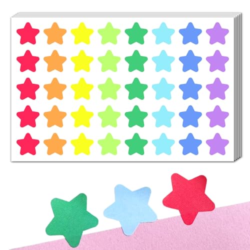 800 Pièces, 20mm - Gommettes Étoiles Autocollantes - 8 Couleurs