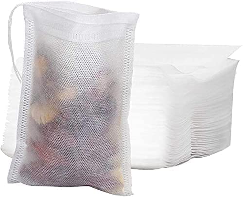 ティーバッグ 使い捨て 袋 200枚入り 不織布ティーパック 巾着袋 空袋 麦茶 緑茶 コーヒー のフィルター ルースリーフティー＆コーヒー用 8*10cm