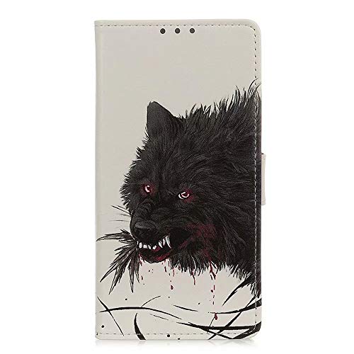 Bumina Kompatibel mit iPhone 12 5.4 Zoll Hülle Leder Handyhülle Flip Case PU Tasche Wallet Schutzhülle Bookstyle Ständer Kartensätze Magnetisch Handytasche für iPhone 12 5.4 Zoll Handy Hülle Wolf