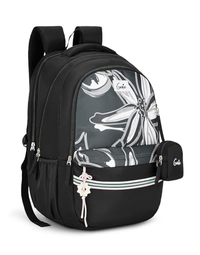 Genie School Backpack For Girls |19 Inch-36 Litres With Three Com...