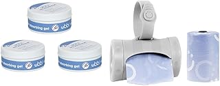 Ubbi Lavender Scented Absorbing Gel Value Pack - 3 Count Diaper Pail Odor Control for Baby Nursery & Retractable On the Go Bag Dispenser for Travel, Diaper Bag Accessory Must Have for Newborn