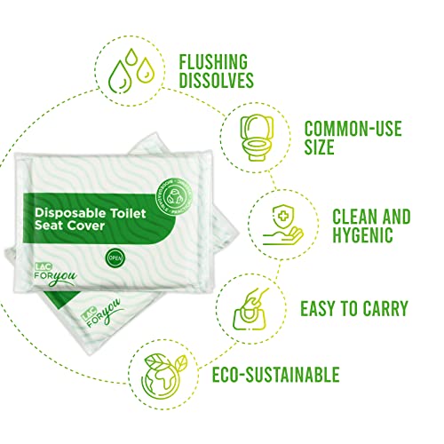 Lac 60 Toilet Seat Covers Disposable Flushable | Portable Toilet Seat Cover For Adult And Kids’ Potty Training | Toilet Paper Cover | Travel Essential Accessories For Public Restrooms Airplane Camping #TOP5