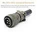 MIL-DTL-5015 Series Industrial Connector, MS3106A14S-2P Circular Male Plug Connectors Waterproof 4 Pin Contacts Solder Termination Threaded Straight Connector Cable, 14S Shell Size
