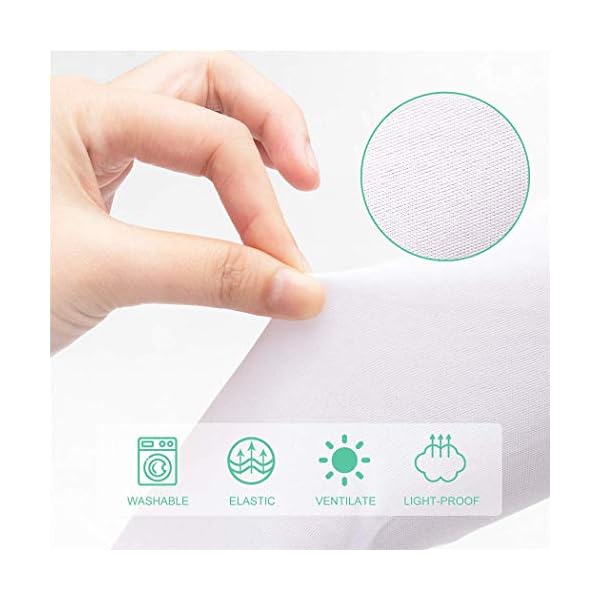 SUBAY UV Gloves for Gel Nail, UV Protection Fingerless Gloves for Manicures Nail Art, Sun Gloves for Gel Nail Lamp with UPF 50+, Long White