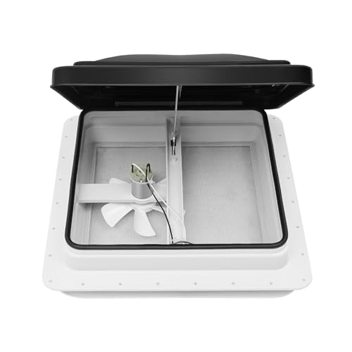 Lucarne de Toit pour Caravane, 42 X 42 CM FenêTre de Toit de Caravane, SystèMe d’aération, FenêTre de Toit ExtéRieure pour Caravane, Camping-Car