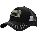 jnpemvq American Flag Hat for Men Women,USA Flag Embroidery Baseball Cap Adjustable Mesh Snapback...