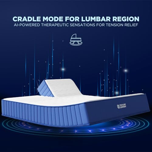 Image of The Sleep Company Latex SensAI Mattress with AI-Powered Firmness | Anti-Snore Mode | Sleep Analytics | 6-Zone Adaptive Support | 12 Inch King Size Mattress | 78X72
