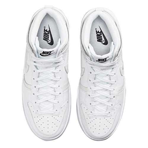 Image of Nike Women's Dunk High Up Summit White /White-Sail-Black (DH3718 100) - 5