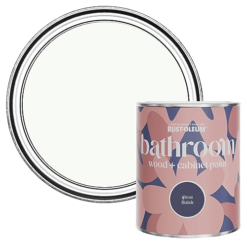 Rust-Oleum White Moisture Resistant Bathroom Wood and Cabinet Paint in Gloss Finish - Still 750ml