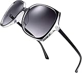 Women's Oversized Square Jackie O Cat Eye Hybrid Butterfly Fashion Sunglasses - Exquisite Packaging...
