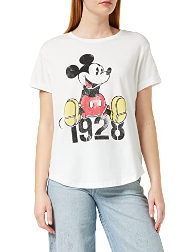 Disney Mickey Mouse Club T-Chemise, Blanc, L Femme