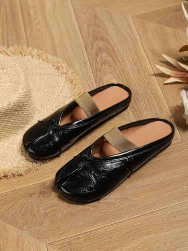Geerta Tabi Shoes Split Toes Mules Women Cute Y2K Retro Trendy Non Slip Backless Slip on Wide Round Toes Dress Slippers Comfort Wear Shoes House Indoor Outdoor Vacation4
