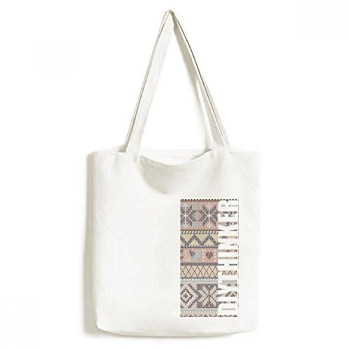 Sac shopping fourre-tout lavable à motif triangle 33x40cm