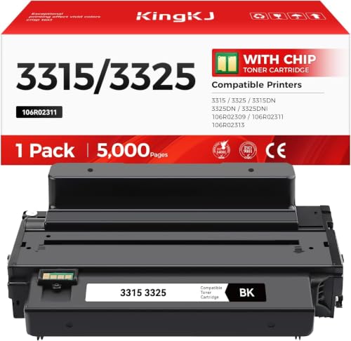 Image of 3315 3325 Toner Cartridge Black High Capacity 1-Pack Replacement for Xerox 106R02305 106R02307 Toner Compatible with Xerox Workcenter 3315 3325 3315DN 3325DN 3325DNI Laser Printer Ink All-in-One Copy