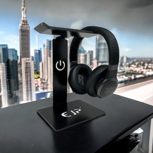 Suporte Headset Gamer Fone Duplo Para Mesa Gamer Headphone Suporte Fone de Ouvido Preto