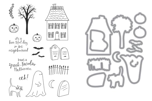 Ellen Hutson, Essentials by Ellen, Spooktacular Stamp and Die Set