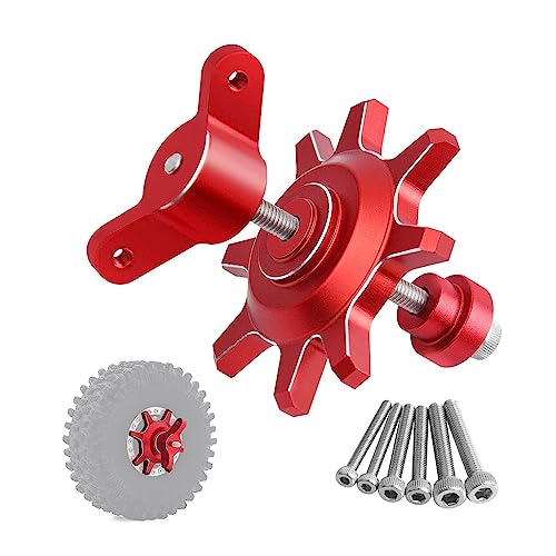 KingVal RC Tire Clamp Tyre Wheel Assembly and Disassembly Tool for 1/10 RC Car 1.9'' 2.2'' Beadlock Wheels Hub Tire (Red)
