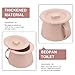 GANAZONO Chamber Pot with Lid Portable Urine Bucket Spittoon Bedpan for Elderly Women Men Lightweight Durable Plastic Toilet Pot 8.66X8.66X5.31 Inches