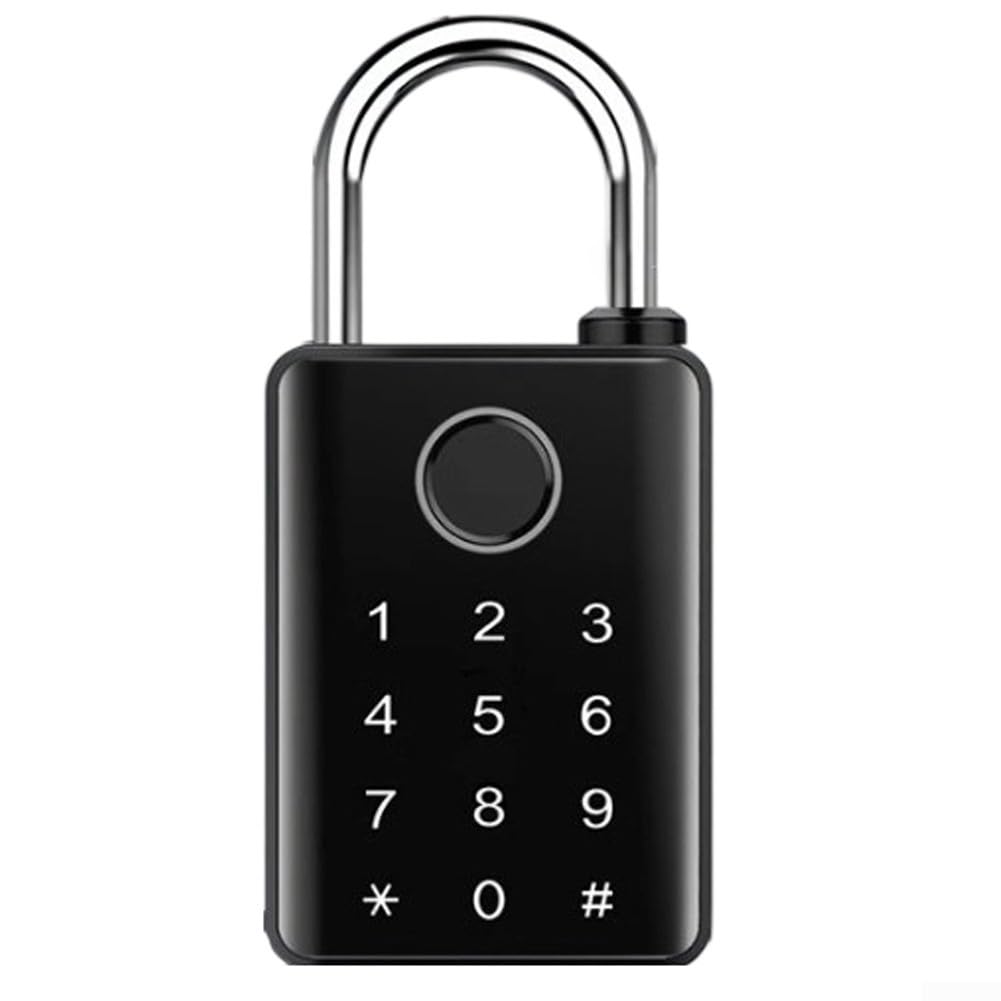 Smartes Fingerabdruck-Vorhängeschloss mit und NFC für TUYA App-Steuerung, schlüsselloses Türschloss, wetterfest, Zinklegierung, Sicherheitsschloss für Gartentor, Lager, Schuppen, 50
