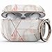Produktbild wenew Case Cover kompatibel mit Apple Airpods Pro, Hard Case Cover mit süßen Mustern und Schlüsselanhänger für Mädchen, Kinder, Frauen, Männer rosa Marmor