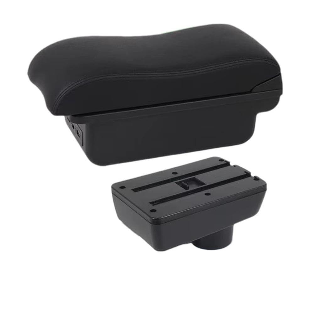 FSOZDBBPL For Opel Corsa F 2019-2026 Car Armrest Box Auto Storage Box Retrofit Parts Interior Parts(B2 black line 3USB)