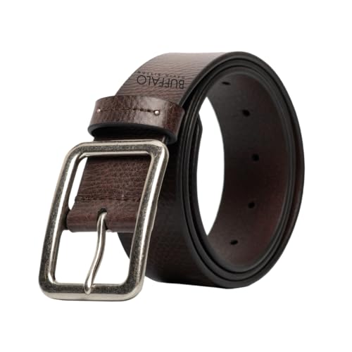 Ceinture 100% cuir véritable homme Buffalo David Bitton élégante noire et marron
