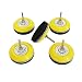 3 Inch (75mm) Hook and Loop Sanding Pad for Sanding Discs with 1/4 inches Shank Drill Attachment and Soft Foam Layer Buffering Pad, 5 Packs