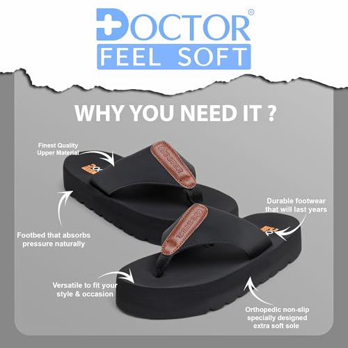 Image of Men's Cushioned Flip Flops | Soft Comfortable Thong Slippers for Everyday Wear | Lightweight Anti-Slip Casual Beach Sandals for Indoor Outdoor Use