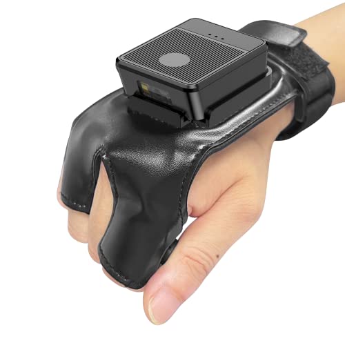Alacrity Wearable 1D/2D Wireless Barcode Scanner,3-in-1 Glove Design with Bluetooth,2.4GHz Wireless,and Wired USB Connectivity for PC,Laptop,Tablet,Phone