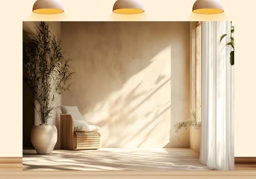 Apartment Living Room Backdrop Modern Luxury Interior Scenery Wall Vertical Herb Spiral Garden Background for Space Efficient Growing Indoor Home House Design Party Decor Photo Props 4X4ft Fabric