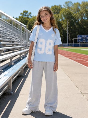 Image of Tween Girls Clothes Short Sleeve Graphic T-Shirt Top + Cargo Pants 2pcs Outfit Set, Size 7-15Years