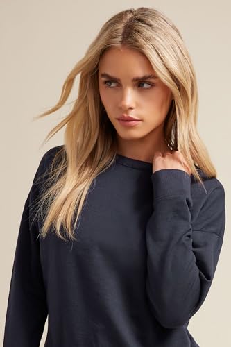 PixieGirl Petite Navy Blue Jersey Sweatshirt Petite - Image 3