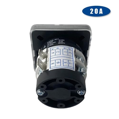 Interrupteur à came rotatif LW31 avec 8 bornes pour commutation 20A - 4