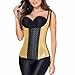 Ann Chery 2048 Metallic Gold Women 3 Hook Latex Waist Cincher Vest Training Corset Shapewear Trainer S 32