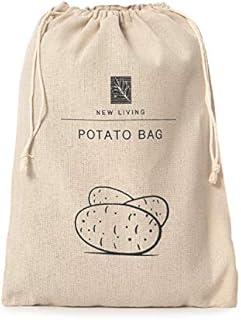 Potato Bag Linen Cotton Materials | Eco Product | by New Living | Food Storage Bag | 26 * 38cm