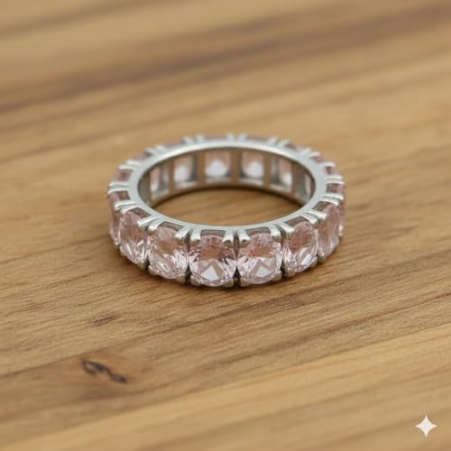 Image of 55Carat Choose Your Color Natural Gemstone Sterling Silver Band Ring Birthstone Friendship Love Size 5-13