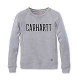 Carhartt Damen Clarksburg Graphic Crewneck Sweatshirt, Asphalt Heather, M