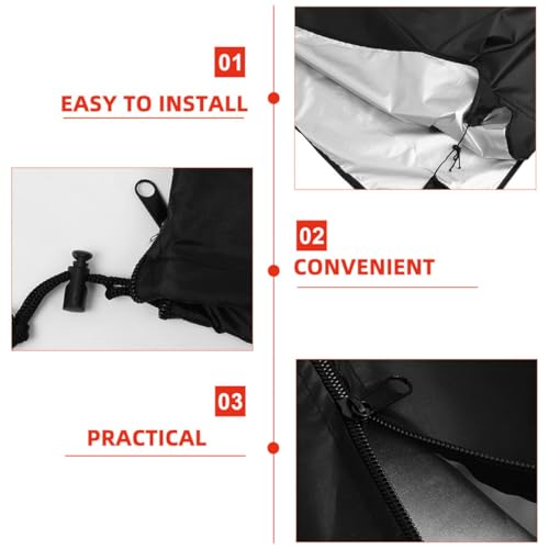 Funda para cinta de correr de tela Oxford negra impermeable para interiores y exteriores 3