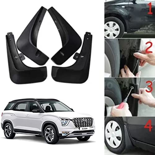 Image of Oshotto (O.E.M Fitting Cup Type) Mud Flap /Splash Guard Compatible with Alcazar2021-2023 Signature (TOP) (Set of 4pc)