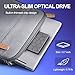 BPAKDU External CD/DVD Drive for Laptop, DVD Player for Laptop, 8 in 1 USB 3.0 Ultra-Slim Portable, CD Burner External Disk Drive Optical Compatible with Desktop Mac,Windows 11/10/8/7 Linux