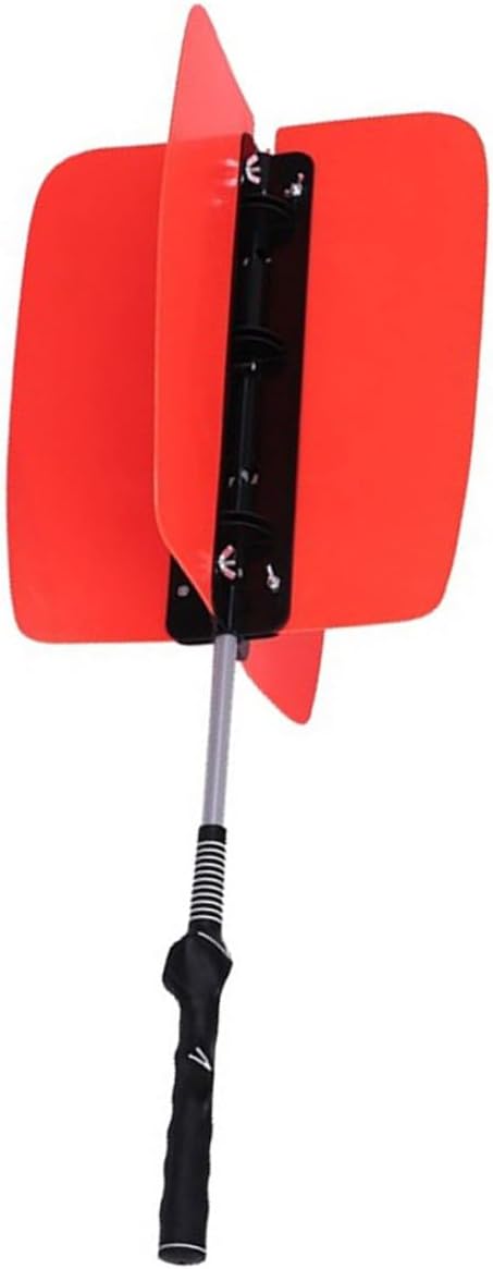 Professional Golf Swing Trainer with Power Resistance and Fan Design Smooth Arc Swing Practice Equipment for Beginners and Golfers Easy to Install Training Aid for Random Color